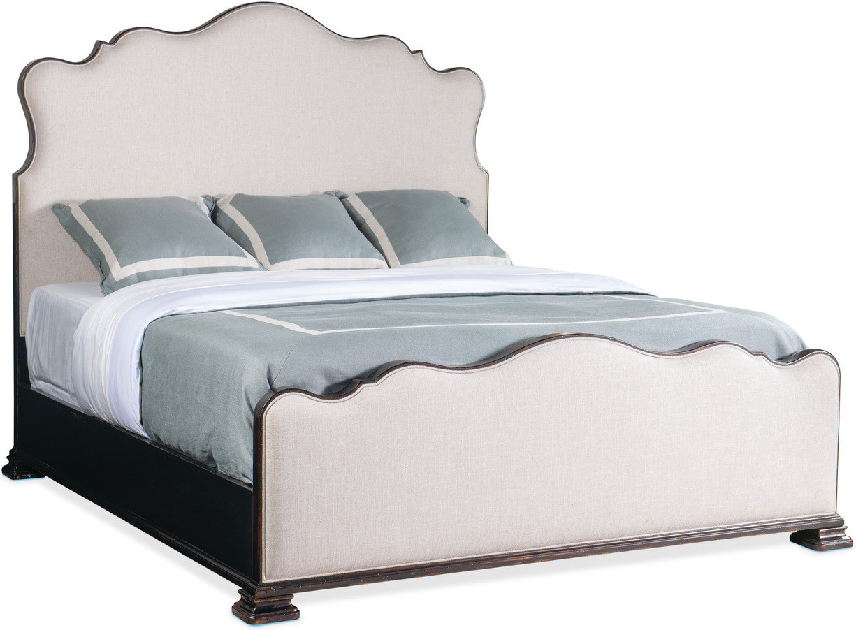 Charleston Cal King Upholstered Bed In Beige | 1stopbedrooms