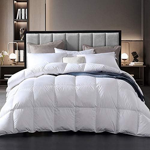 Luzern Goose Down and Feather Comforter All Year Around Natural White King Size Duvet Insert-Extr... | Amazon (US)