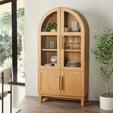 Better Homes & Gardens Juliet Kitchen Rounded Arch Cabinet, Light Honey | Walmart (US)