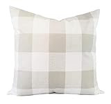 Grey Plaid Pillow Cover - Warm Grey Buffalo Check Pillow Cover - Modern Pillow Cover - Custom Pillow | Amazon (US)