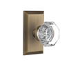 Click for more info about Clear Crystal Waldorf Privacy Door Knob with Studio Plate