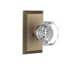 Click for more info about Clear Crystal Waldorf Privacy Door Knob with Studio Plate