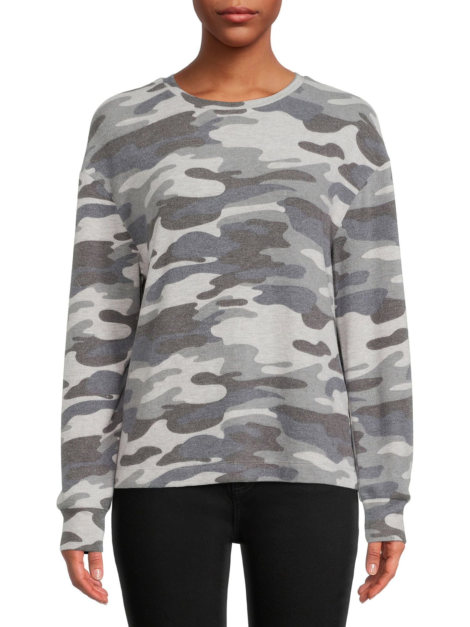 Time and Tru Women's Hacci Crew Neck Pullover | Walmart (US)