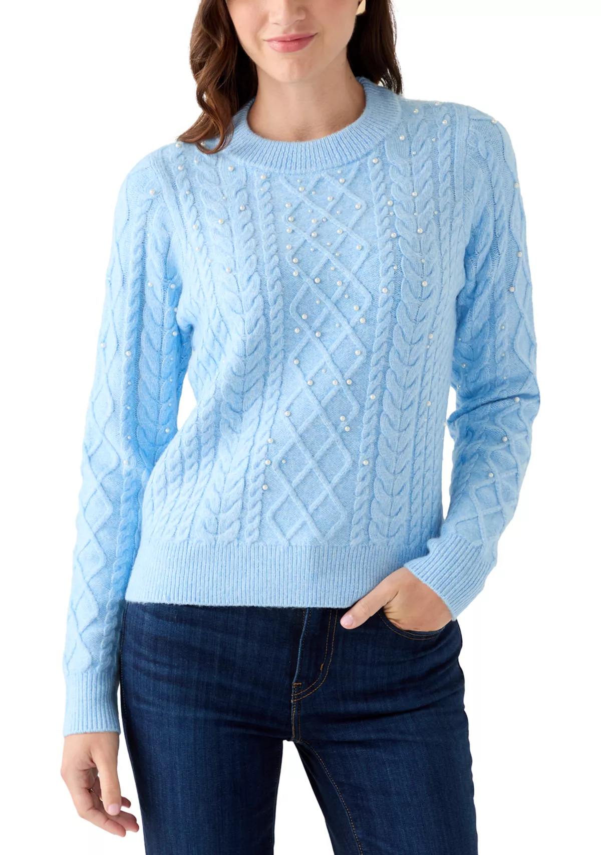 Women's Long Sleeve Cable Sweater | Belk