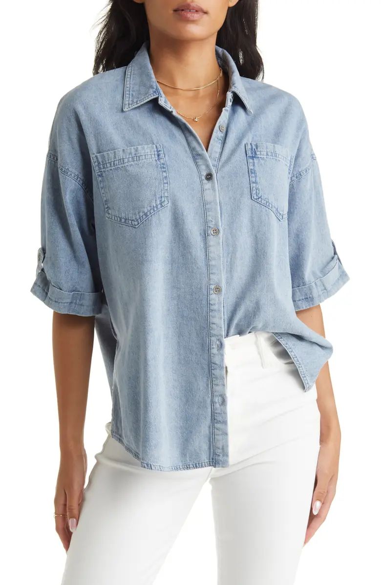 VICI Collection Chambray Button-Up Shirt | Nordstrom | Nordstrom