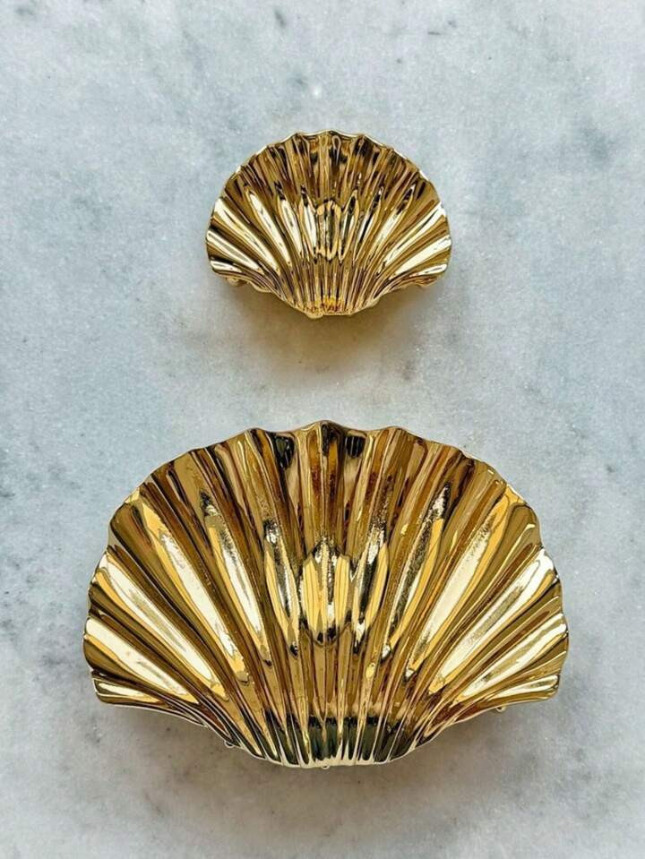 1pc Metal Shell Design Hair Clip, Romantic Summer Side Hair Accessory Gift For Women,Gold Head Piece | SHEIN