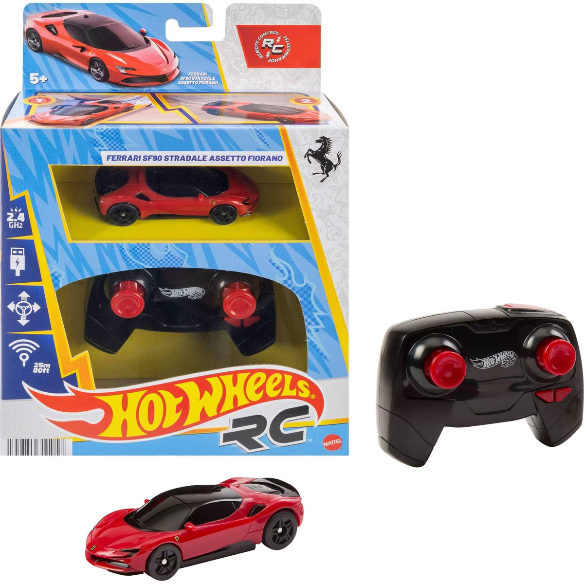 Hot Wheels 1:64 Ferrari SF90 Stradale Assetto Fiorano Battery Powered Remote Control Car | Target