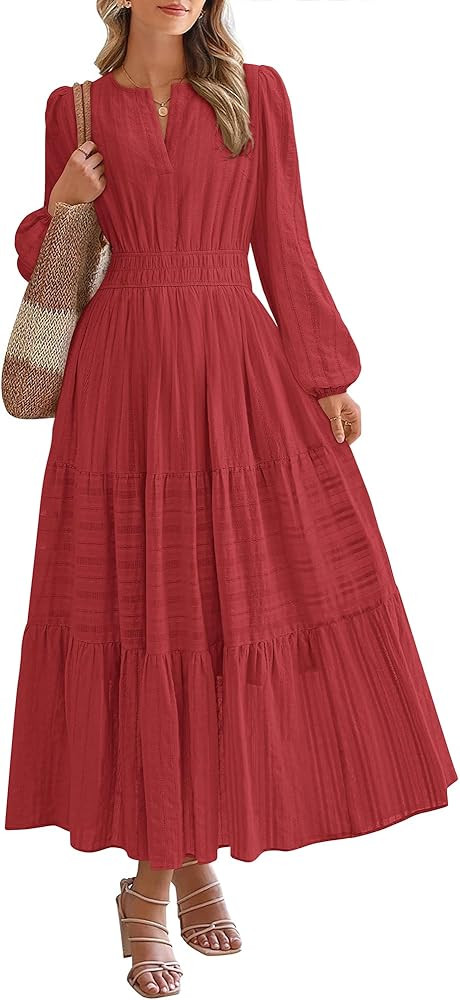 BTFBM Womens Fall 2026 Casual Midi Maxi Dresses | Amazon (US)