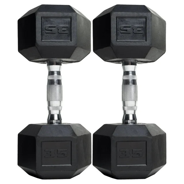 (2 pack) CAP Barbell Coated Hex Dumbbell, Single 35 lbs | Walmart (US)