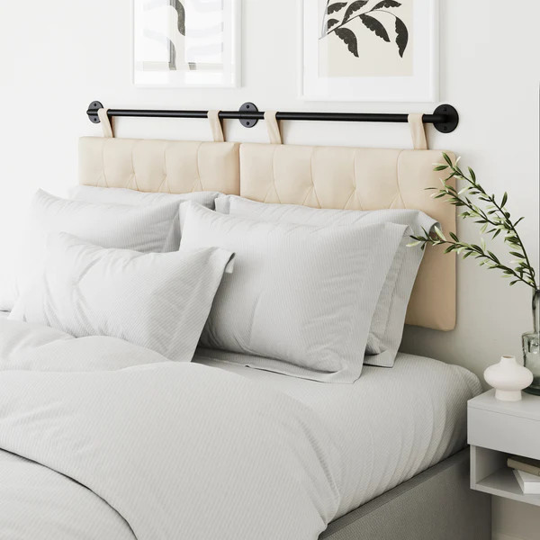 Remi Wall Mount Headboard | Button Tufted | Nathan James | Nathan James