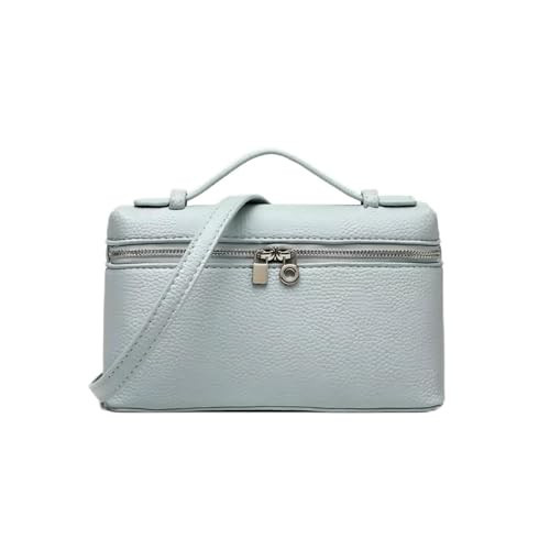 Crossbody Bags for Women – Small Designer Top Handle Shoulder Bag with Adjustable Strap, Pebbled PU Leather Handbag (Light blue) | Amazon (US)