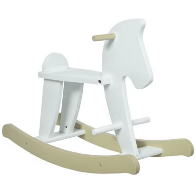 Wooden Rocking Horse for Toddlers, Classic Ride-On Toy for Ages 1–3, White | Target