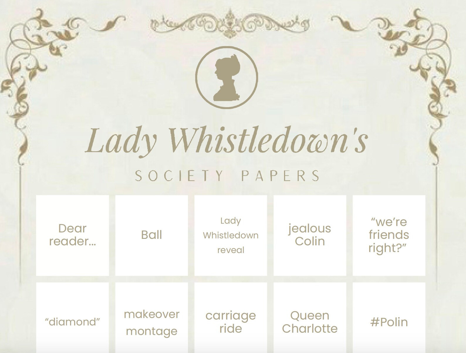 BRIDGERTON SEASON 3 BINGO | Etsy (US)