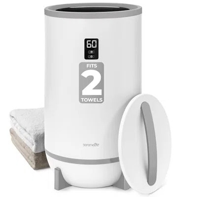 SereneLife Towel Warmer & Blanket Warmer, Single Touch Hot Towel Warmer with LED Ring, Timer, Auto Shut Off, 21.5" Bathroom Towel Warmer with 20L Capa | Wayfair North America