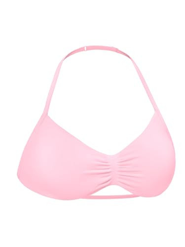 VOYJOY Impact Strappy Sports Bra Adjustable Padded Workout Gym Yoga Bra Crop Top for Women Pink | Amazon (US)