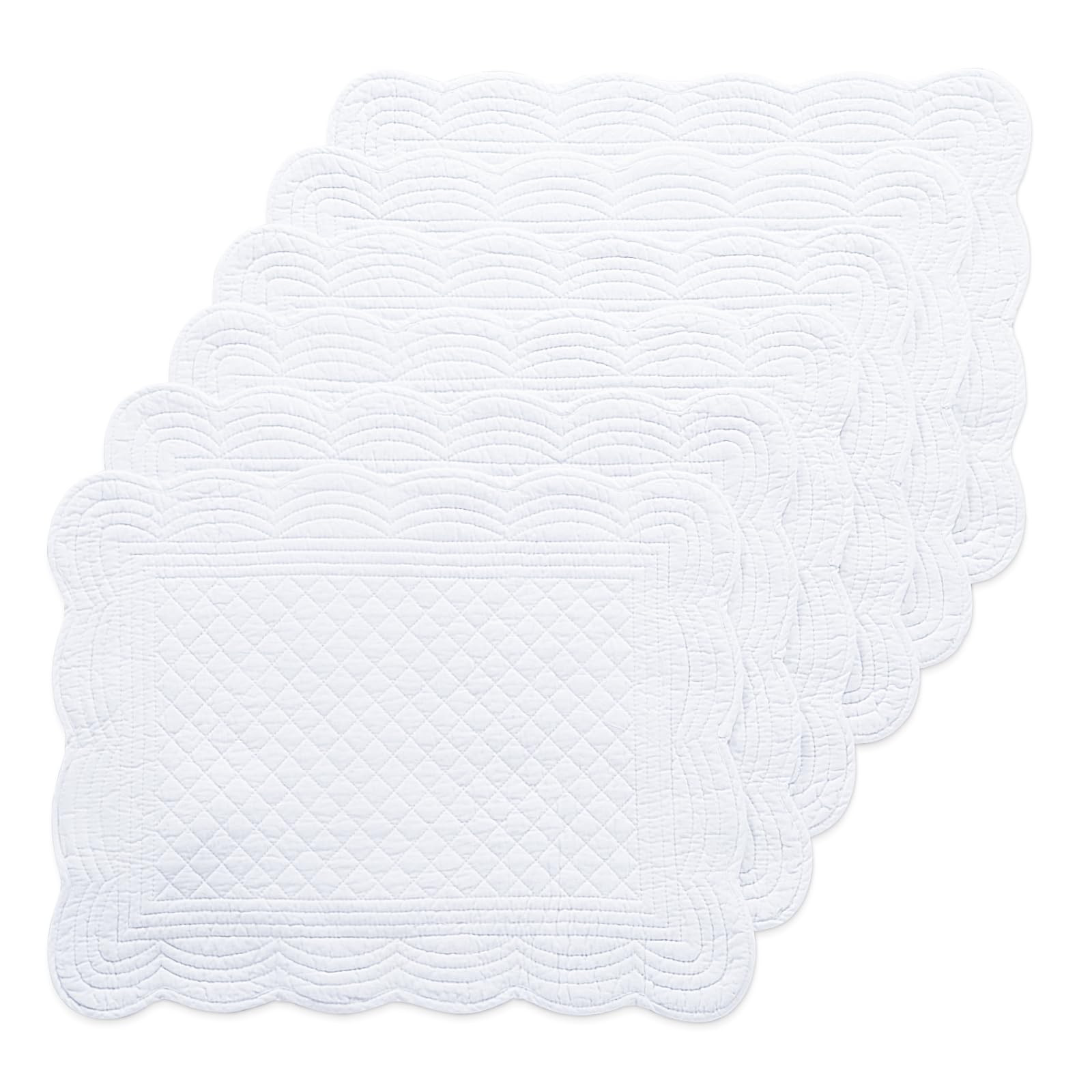HOMBYS Quilted Placemats Set of 6 Washable-13x18 inches Rectangular Placemats for Kitchen Table-1... | Amazon (US)