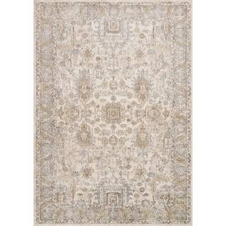 Teagan Ivory/Sand 9 ft. 9 in. x 13 ft. 6 in. Traditional Area Rug | The Home Depot