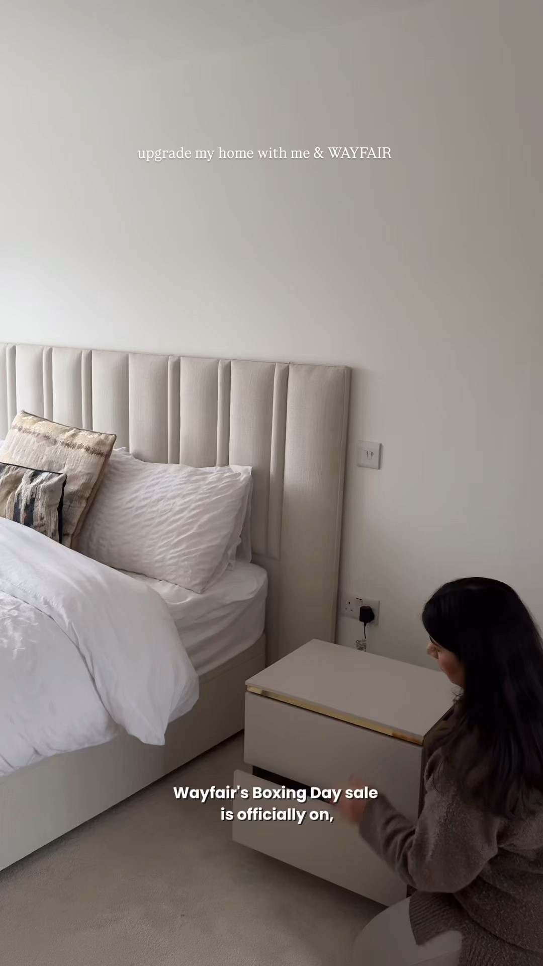 Finally ticking off the pieces my home’s been missing ✨ 
@wayfairuk Boxing Day Sale is on with up to 40% off, so I spent the day unboxing, styling, and giving my space the little upgrades it deserved 🏡
From bedside tables to cosy bedding and kitchen finds - Wayfair has it all. Don’t miss the sale | AD

#wayfairuk #LTKxWayfair #homerevamp #homefinds #homefurniture 

#LTKsale #LTKhome