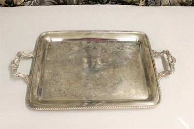 Vintage WM Rogers Silver Plate Footed Serving Tray/Platter (No. 790) 24”x13 | eBay AU