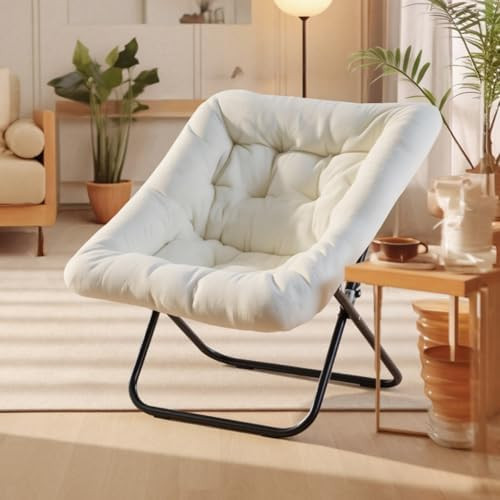 DUMOS Comfy Chair for Adults, Soft Faux Fur Folding Lounge for Bedroom Living Room Dorm Rooms Fle... | Amazon (US)