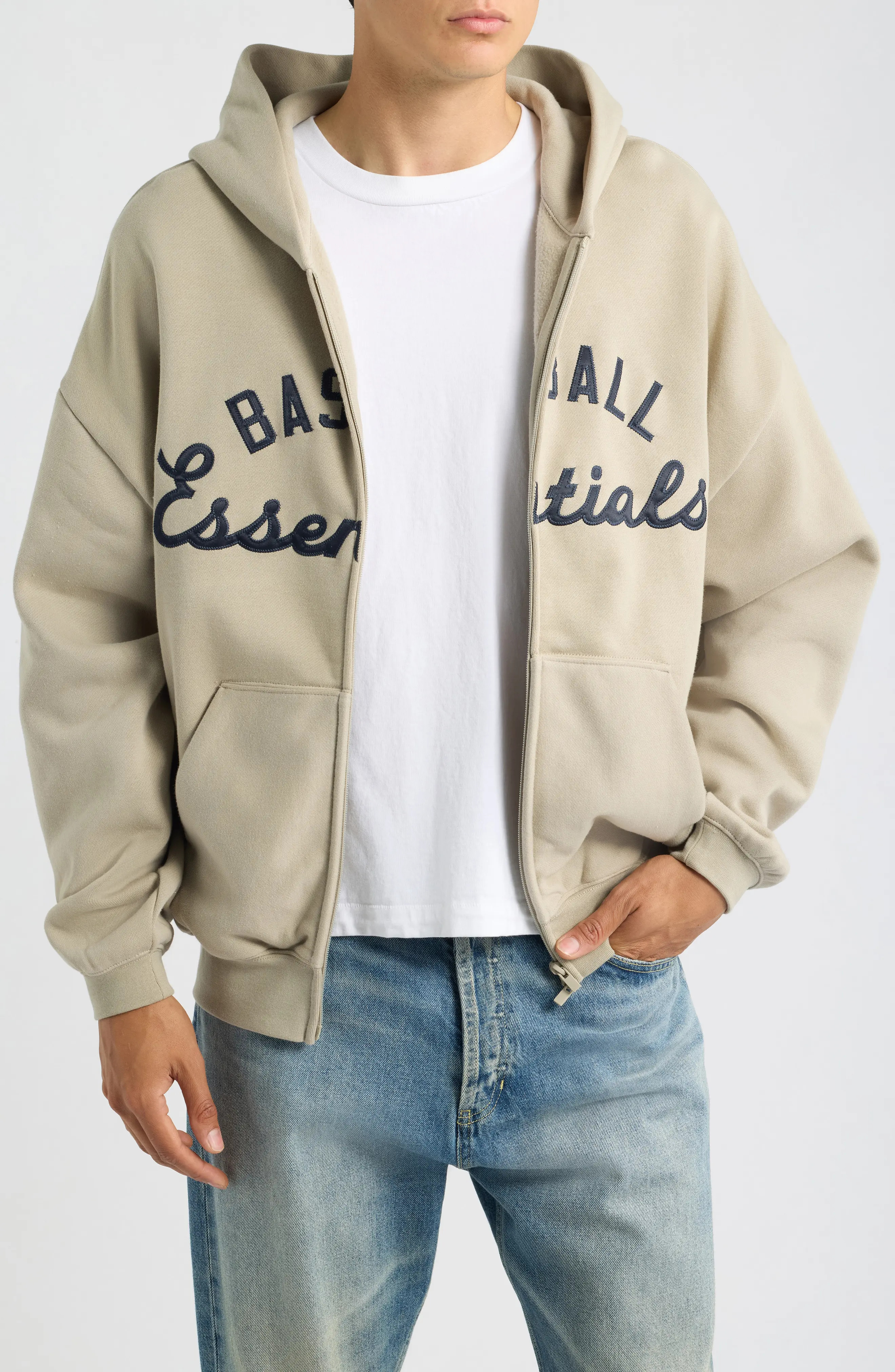 Fear of God Essentials x MLB Full Zip Hoodie (Men) | Nordstrom | Nordstrom