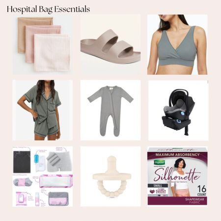 WHAT TO PACK IN YOUR HOSPITAL BAG:
-ID/Health Card
-BIG water bottle
-postpartum care kit
-socks
-2 pairs of loose pjs
-nursing bras
-diapers for baby
-baby wipes
-diapers for you 
-going home outfits
-sleepers for baby
-blankets for baby
-car seat
-comb, brush and hair ties
-toiletry kit
-slippers to throw out (or washable)
-shower sandals
-healthy snacks

Don’t forget to remind Daddy to pack a bag too (and an extra pillow!)

#newbaby #hospitalbagmusthaves 

#LTKbaby #LTKbump #LTKfamily