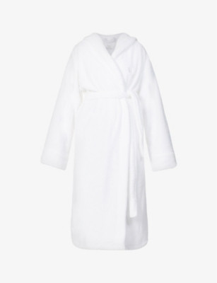 SOHO HOME Logo-embroidered recycled-polyester house robe | Selfridges
