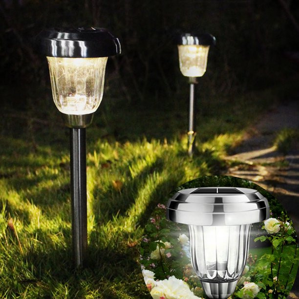 Solar Pathway Light Outdoor for Garden High Lumen 4 Pack Outdoor Waterproof Solar Light Landscape... | Walmart (US)