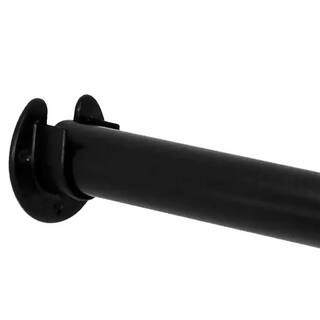 96 in. W Matte Black Steel Hanging Closet Rod | The Home Depot