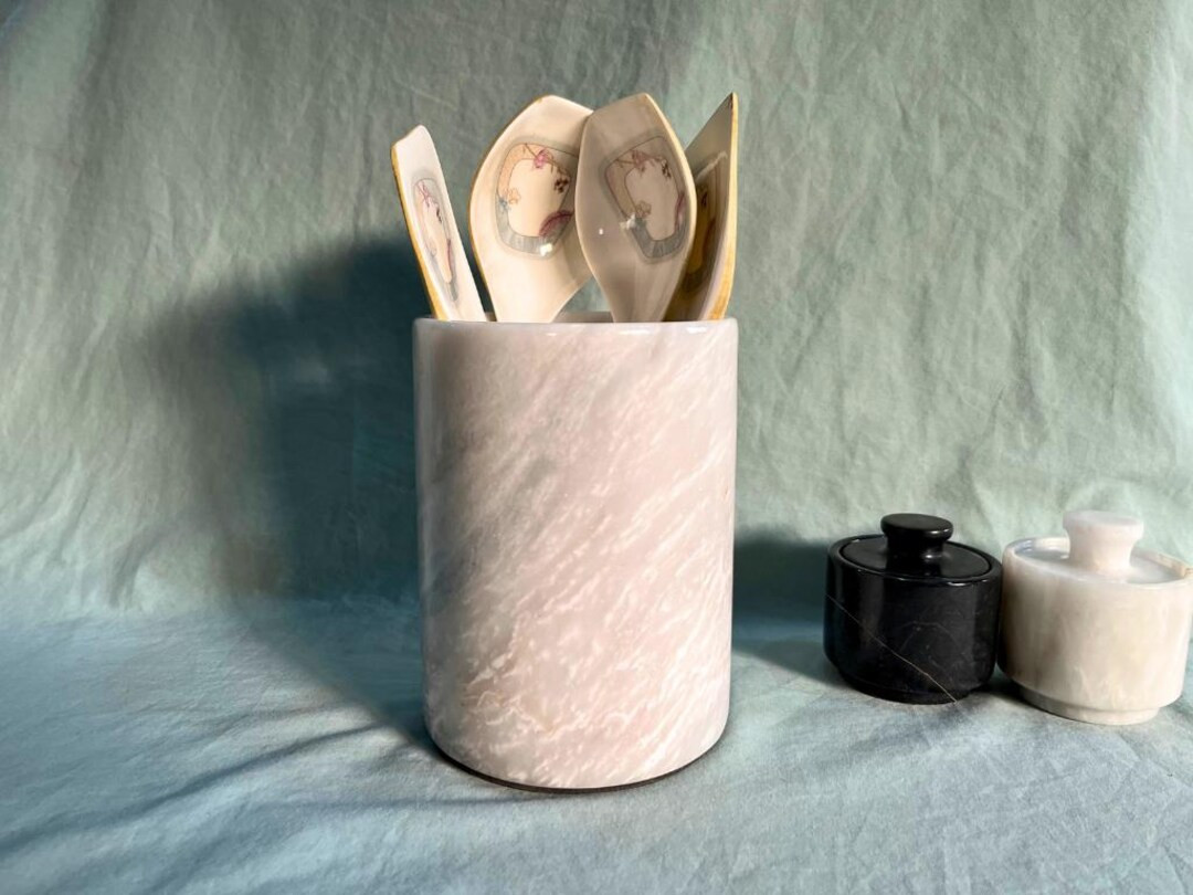 Marble Utensil Holder - Countertop Marble kitchen Utensils Holder Organizer, Utensil Holder For C... | Etsy (US)