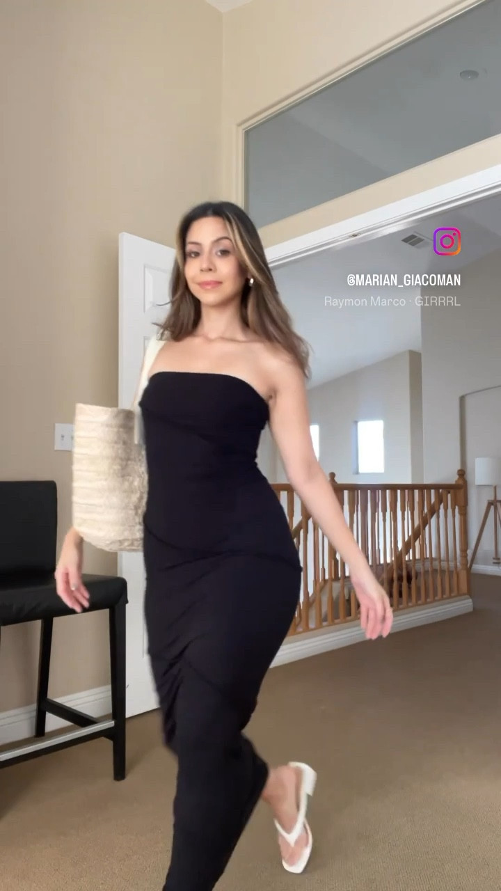 Black and white summer outfit styling a black maxi bodycon dress 

#LTKFind #LTKSeasonal #LTKshoecrush