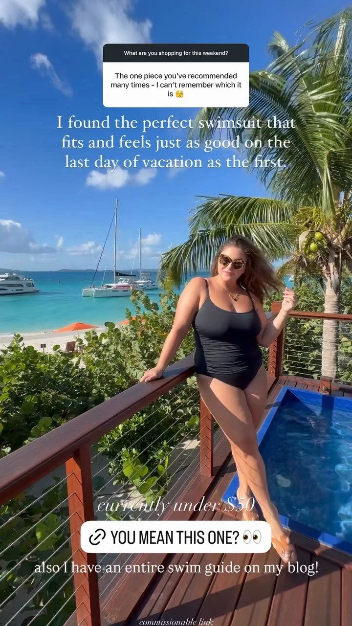 currently under $50 - wearing size 16Plus. 

I have an entire swim guide on my blog, CaralynMirand.com

#LTKMidsize #LTKTravel #LTKSwim