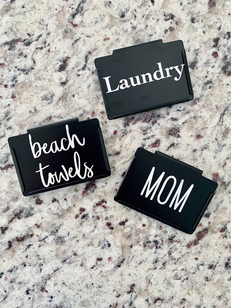 Black Metal Basket Clip With Custom Label - Etsy | Etsy (US)