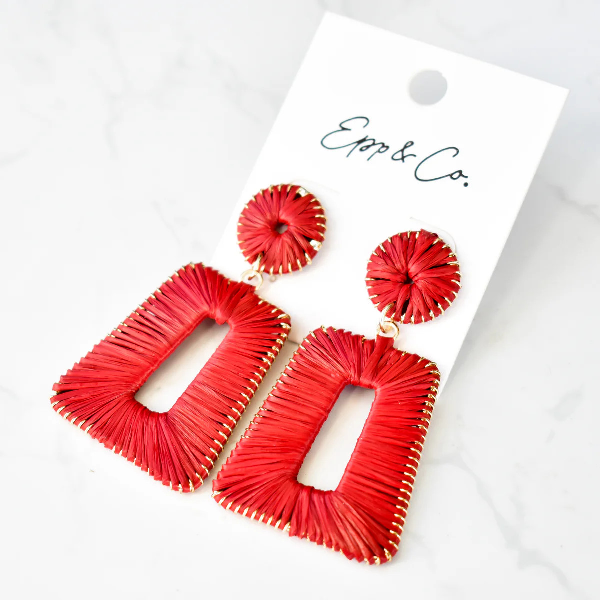 Red Bell Raffia Drops | Epp and Co.