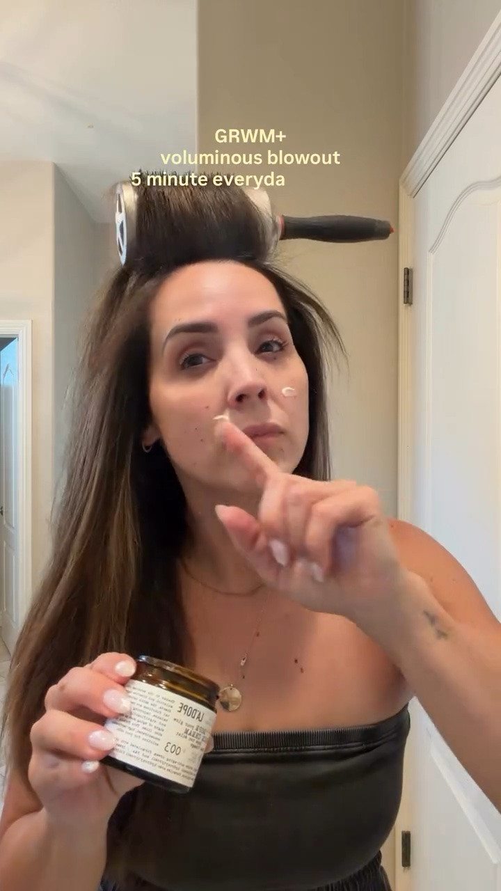 For a salon blowout at home, finish your blowout with your round brush left in your bangs while you do your makeup and you will have the most voluminous bangs that frame your face!

#LTKgrwm #LTKBeauty #LTKmorningroutine