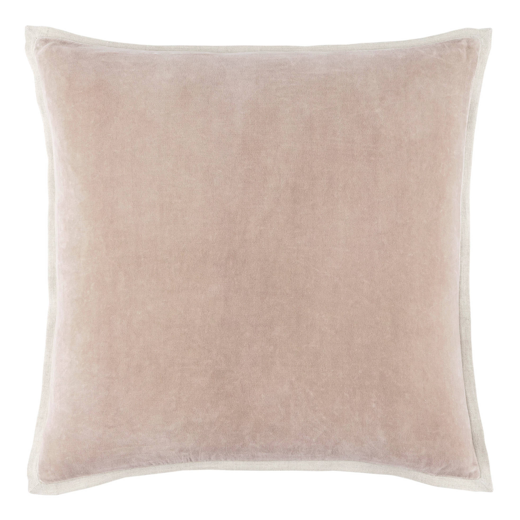 Gehry Velvet/linen Stone Decorative Pillow Cover - 22" Square | Annie Selke