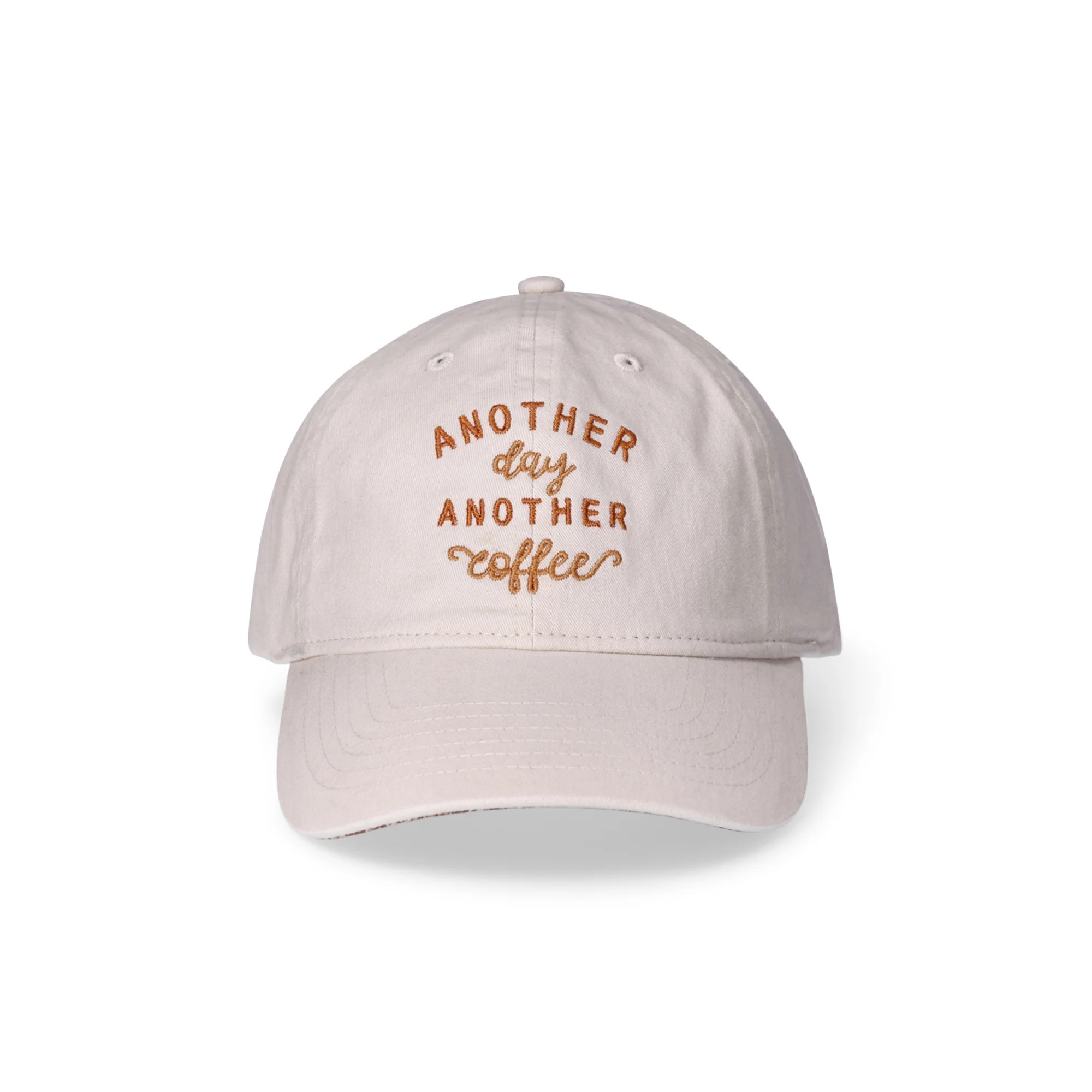 Time and Tru Women's Cotton Twill Another Day Another Coffee Baseball Hat, Almond | Walmart (US)