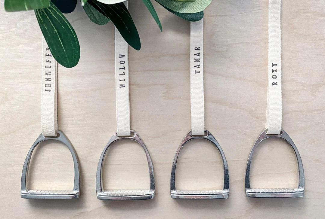 Personalized Pewter Equestrian Stirrup Ornament With Cotton - Etsy | Etsy (US)