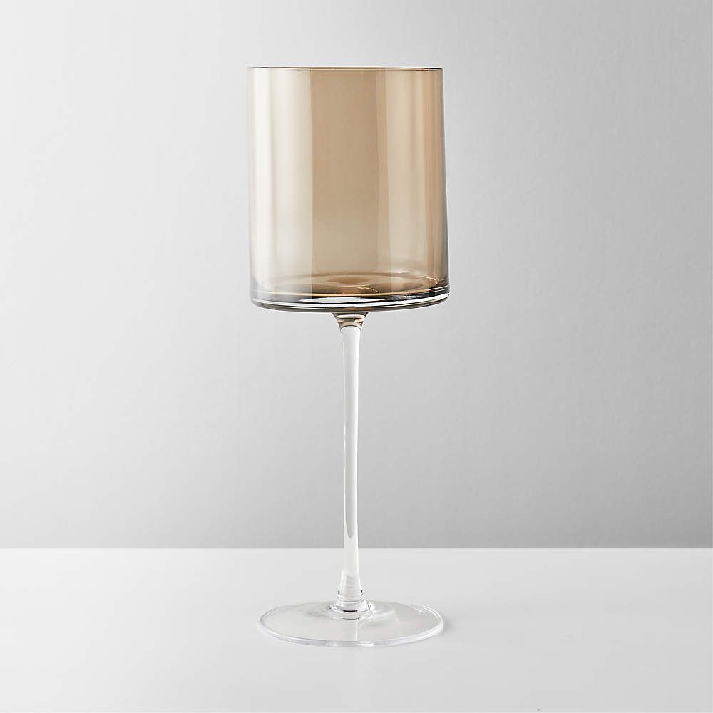 Porsha Smoke Red Wine Glass + Reviews | CB2 | CB2