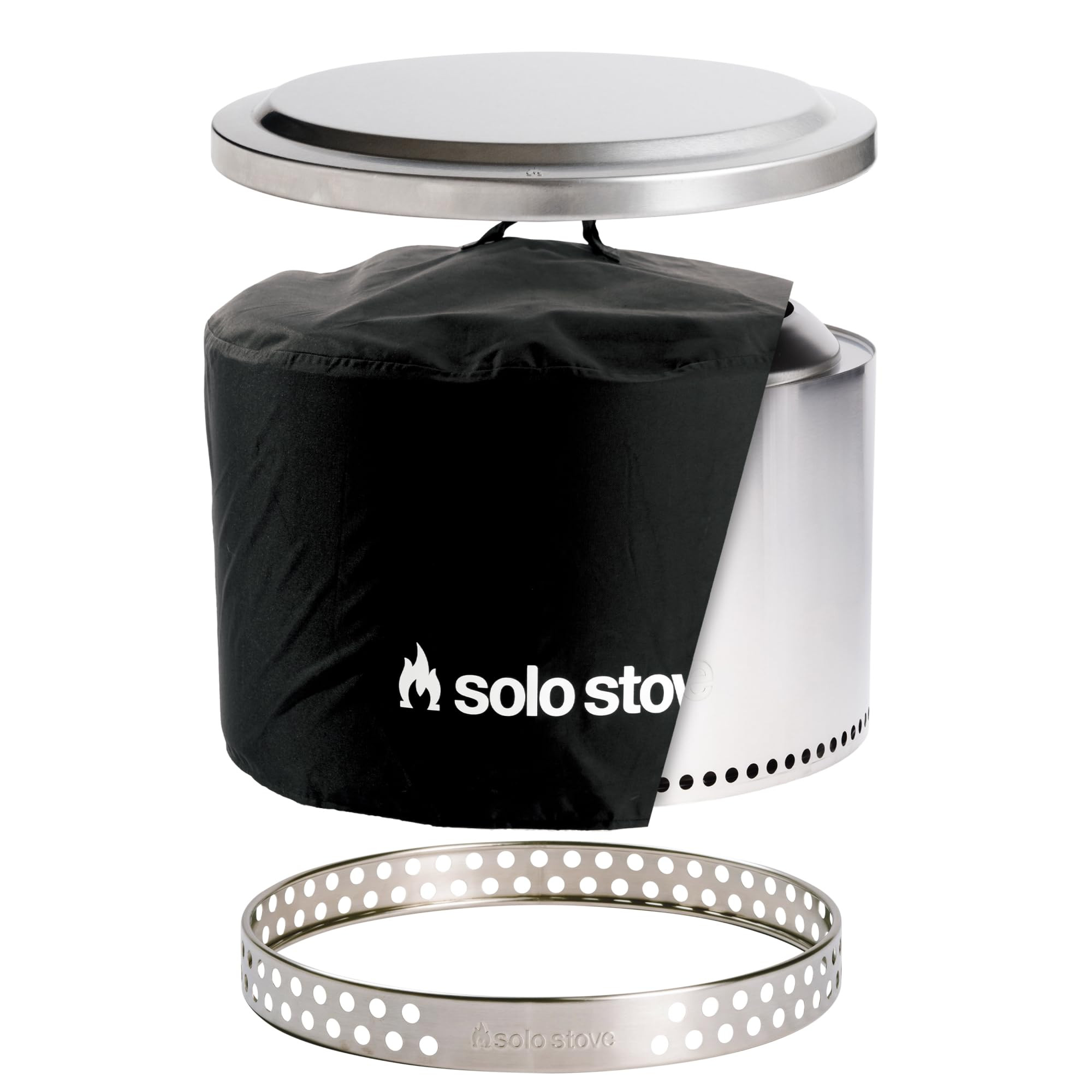 Solo Stove Yukon Amazon Exclusive Bundle | Smokeless Fire Pit with Stand, Lid & Shelter | Wood Burning Stainless Steel Campfire Pit with Ash Pan | Ideal for 6+ People | 27in Dia, 19in H, 59lbs | Amazon (US)