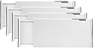 RAPTUROUS Expandable Tall Drawer Dividers 4 Pack - 6 Inch High Dresser Drawer Organizers, Anti-Sc... | Amazon (US)