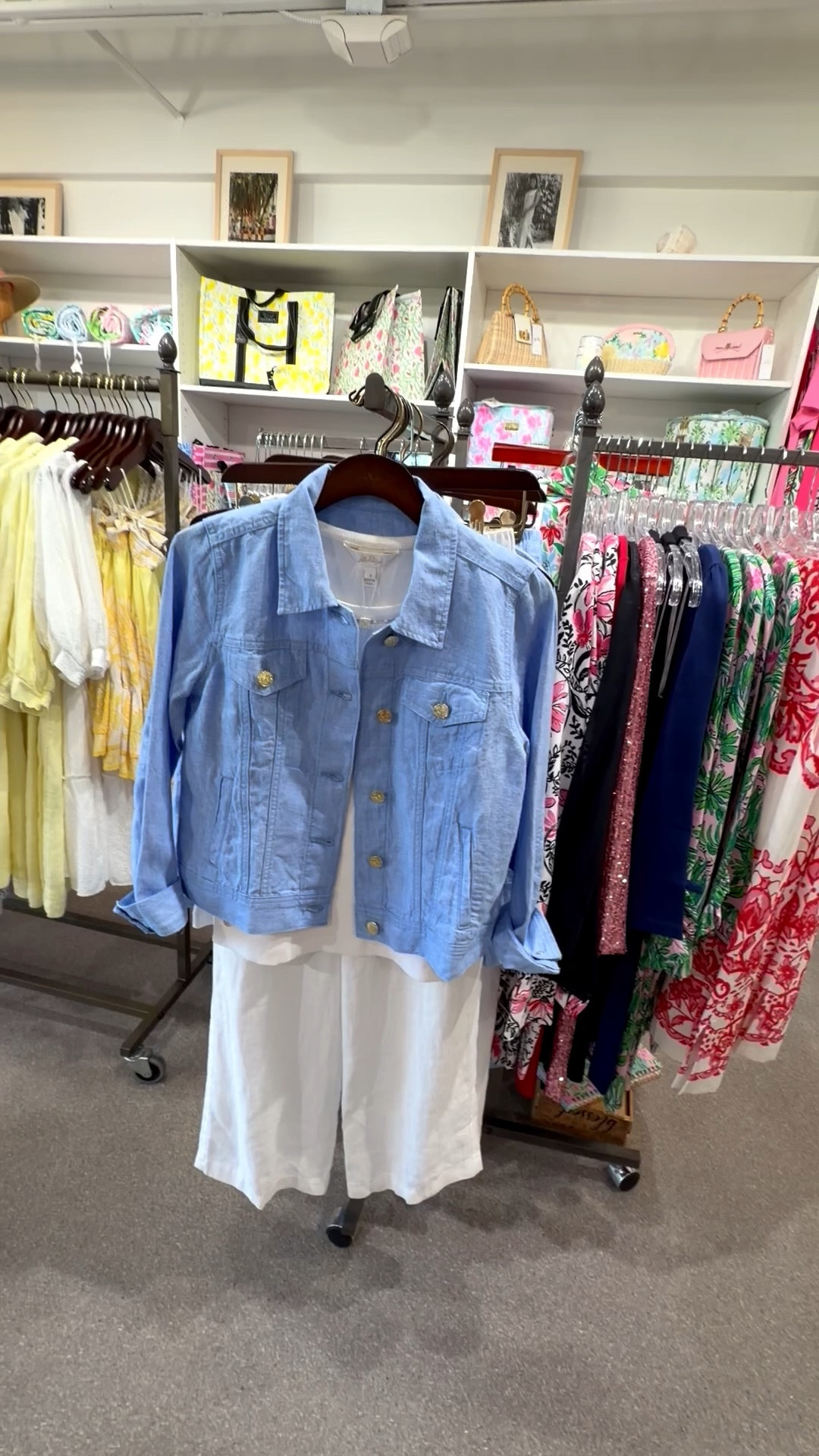 Seaspray linen jacket by Lill Pulitzer Comes in 5 pastel colors. 

#LTKWorkwear #LTKOver40 #LTKTravel