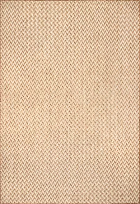 Beige Herringbone Indoor/Outdoor Area Rug | Rugs USA