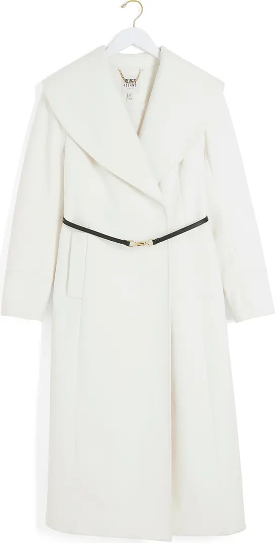 River Island Belted Longline Coat | Nordstrom | Nordstrom