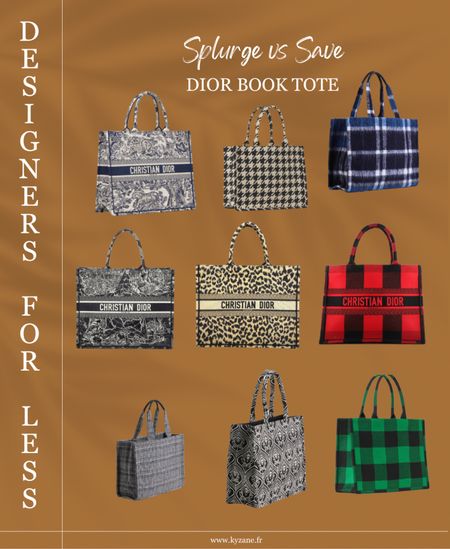 Dior Book Tote for less than 40€ 👜 
 #luxuryforless #splurgeversussave #diorbooktote #maxitotebag