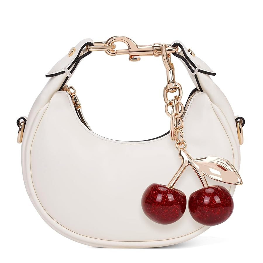 JQWSVE Small Top Handle Bags for Women Rhinestone Mini Purses Ladies Handbags Trendy Crescent Min... | Amazon (US)