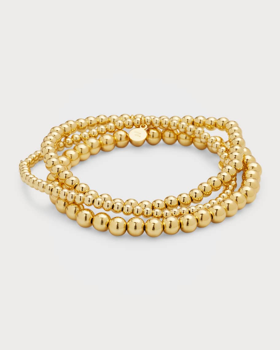 Gold-Fill Bead Bracelet Stack, Set of 3 | Neiman Marcus