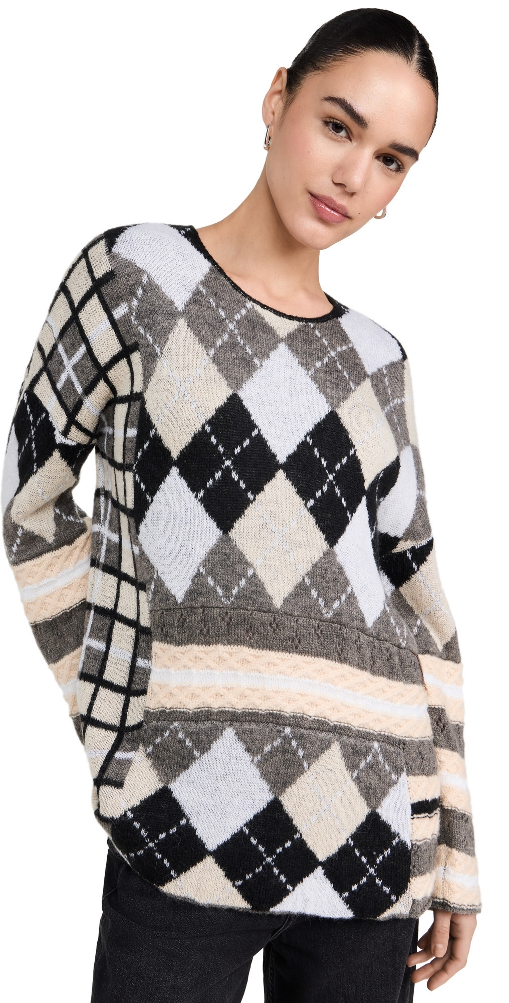 GUIZIO Zuri Sweater Black Multi M | Shopbop