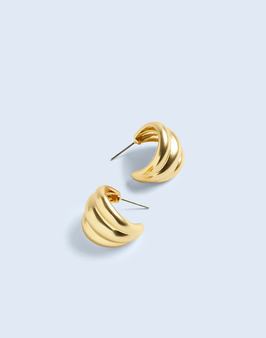 Sculptural Chunky Ribbed Stud Earrings | Madewell