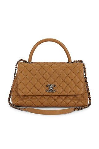 chanel Chanel Caviar Coco Top Handle Bag in Camel - Brown. Size all. | FWRD 
